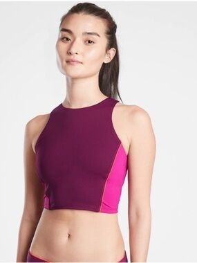 Athleta Colorblock Crop Bikini Top